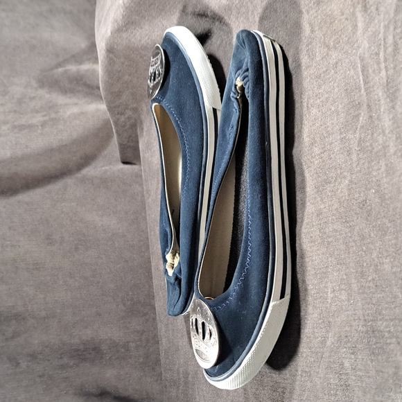 Zigi Girl Navy Blue Nubuck Suede Leather Slip Ons VG- US 7.5 - Picture 11 of 16